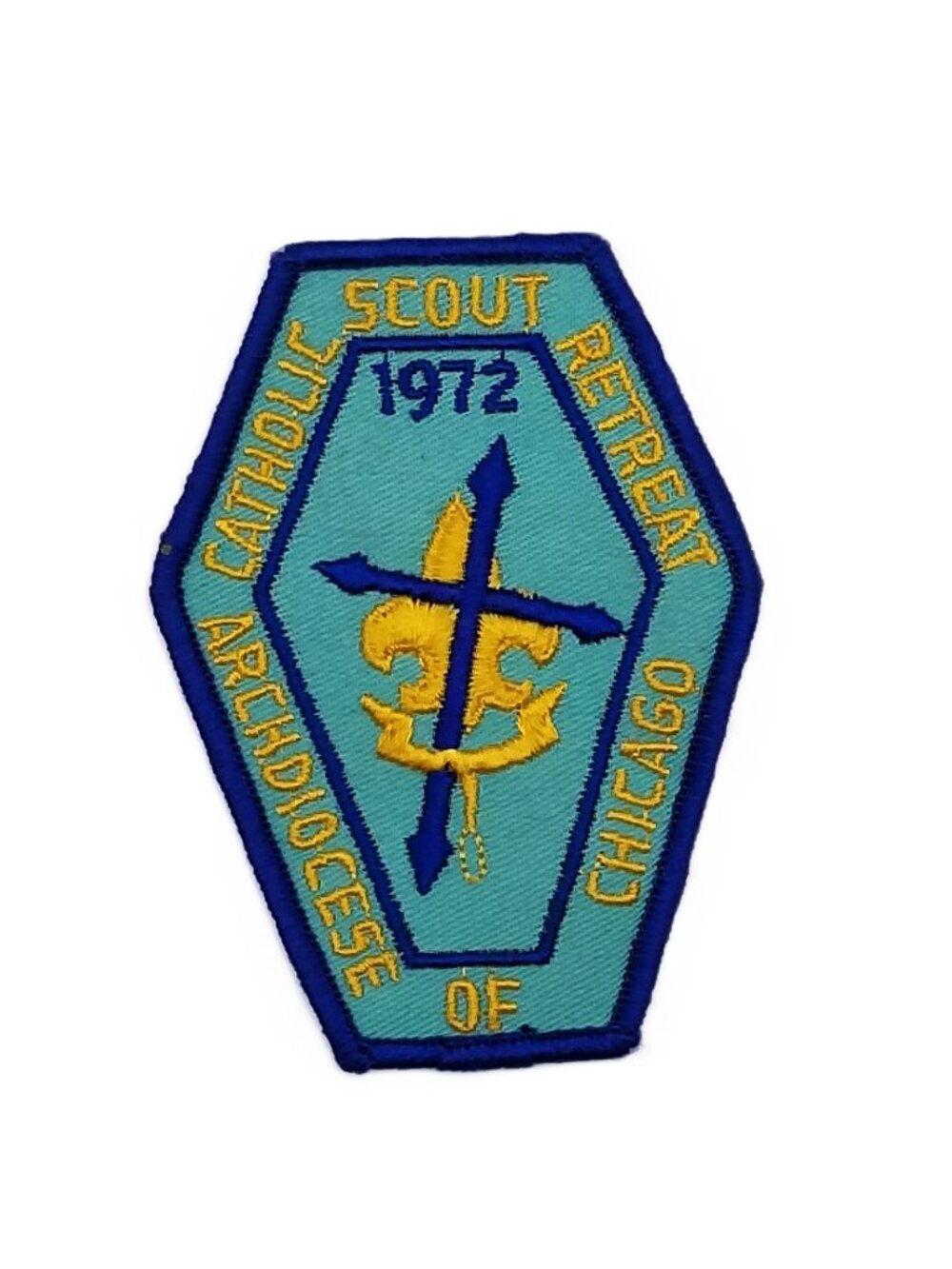1972 Catholic Scout Retreat Patch Archdiocese of Chicago Boy Scouts BSA